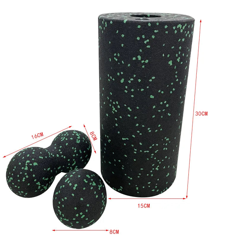 Yoga Column and Massage Ball Set for Pilates and Stretching
