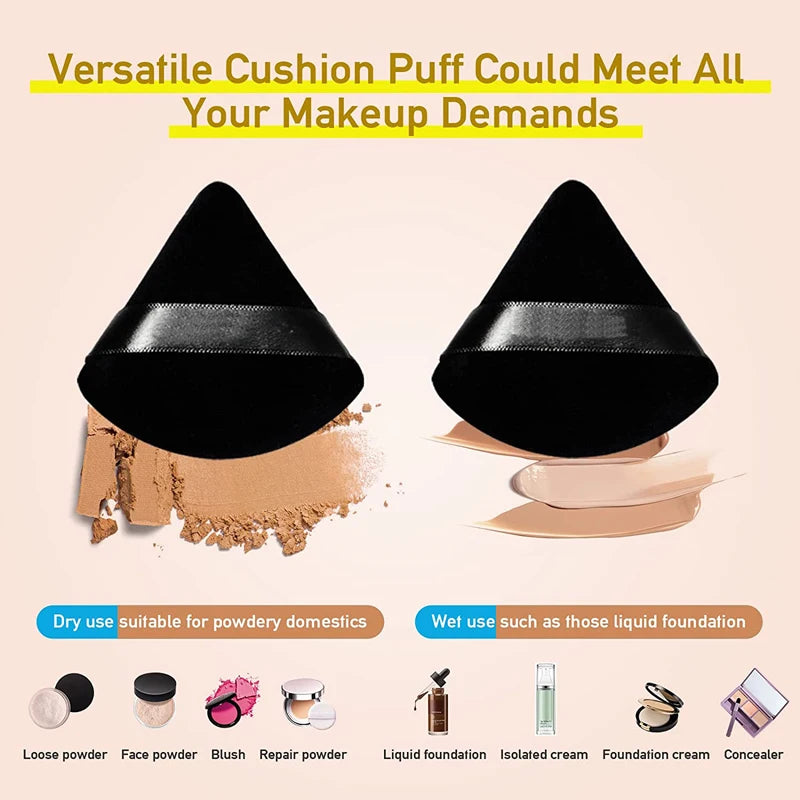 6-Piece Velvet Makeup Sponges for Face and Eyes