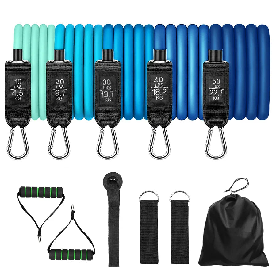 5-Tube Fitness Resistance Bands Set with Accessories