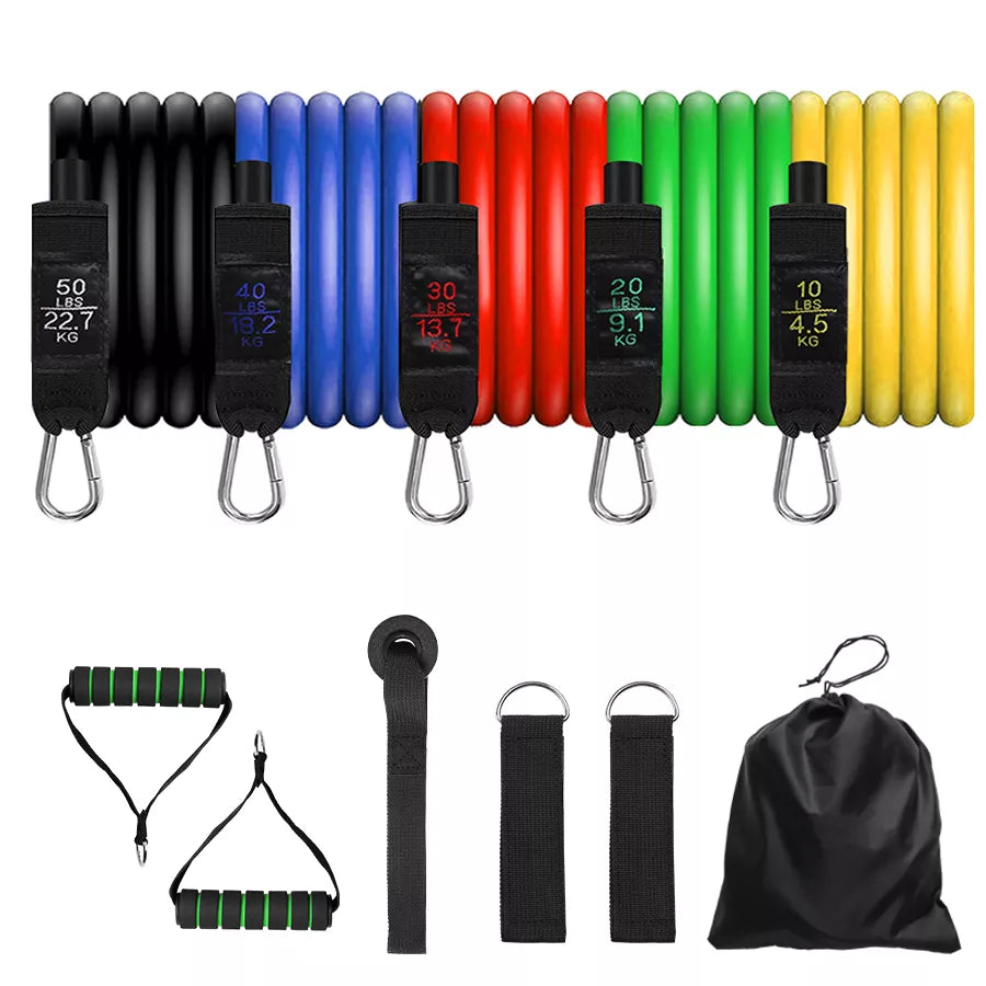 5-Tube Fitness Resistance Bands Set with Accessories