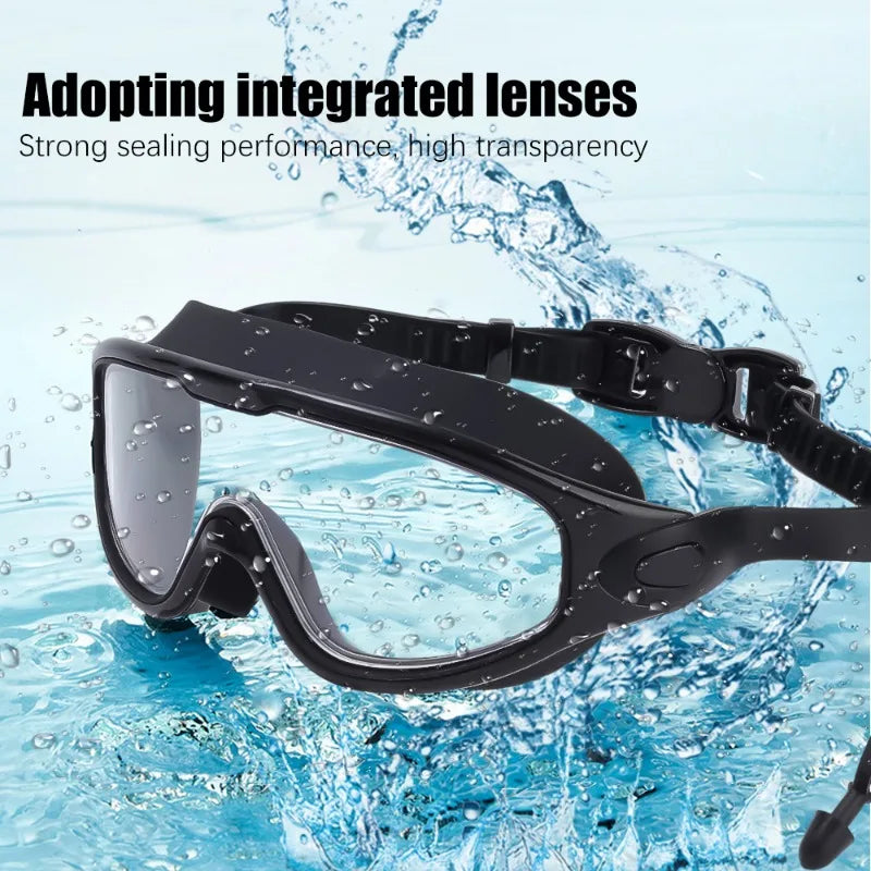 Professional HD Anti-Fog Swimming Goggles with Earplugs