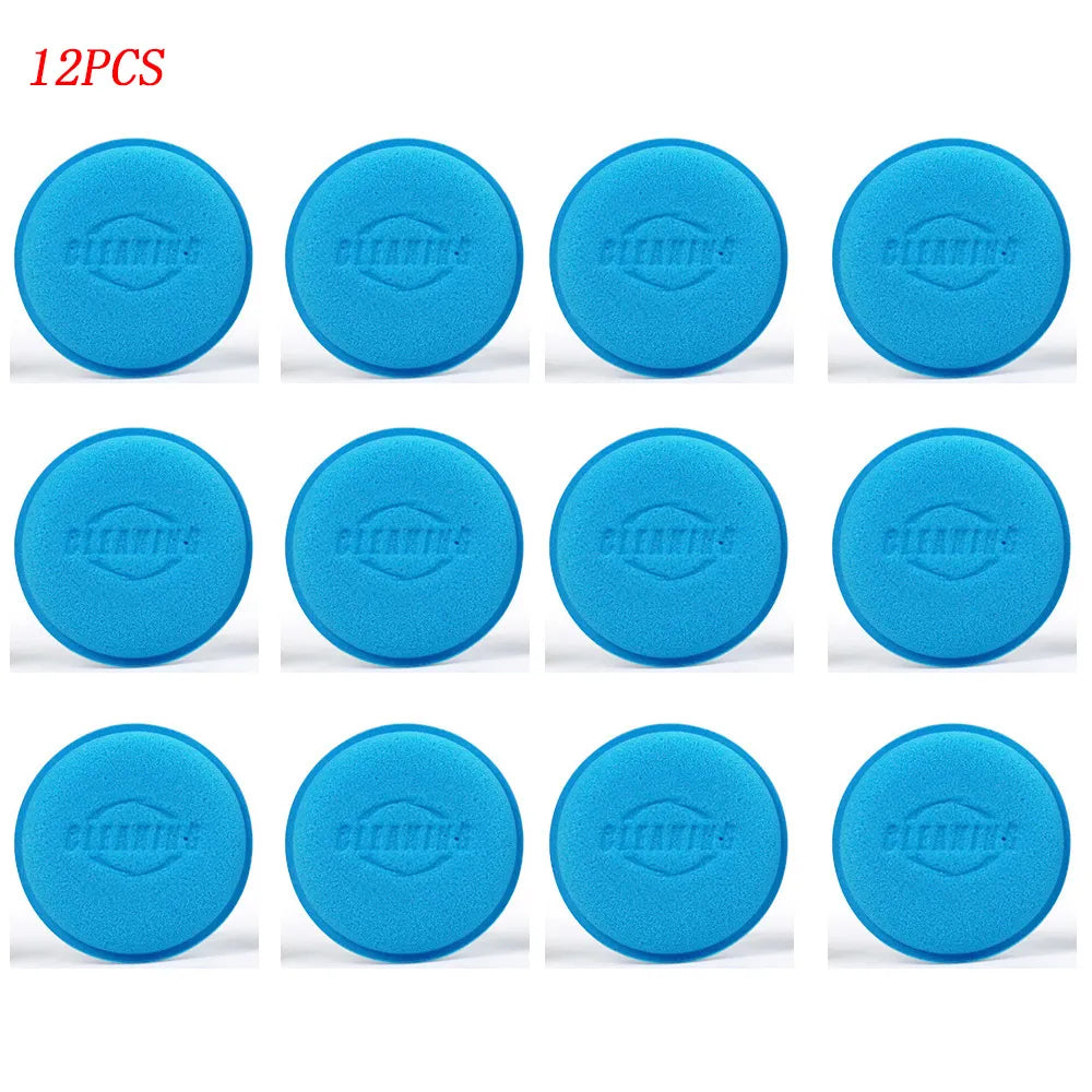 12-Pack Car Foam Wax Applicator Pads for Cleaning and Polishing