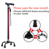 Retractable Aluminium Safety Walking Cane with LED Light for Elderly Men and Women