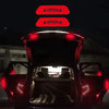 6-Piece Reflective Car Warning Sticker Set for Various Models