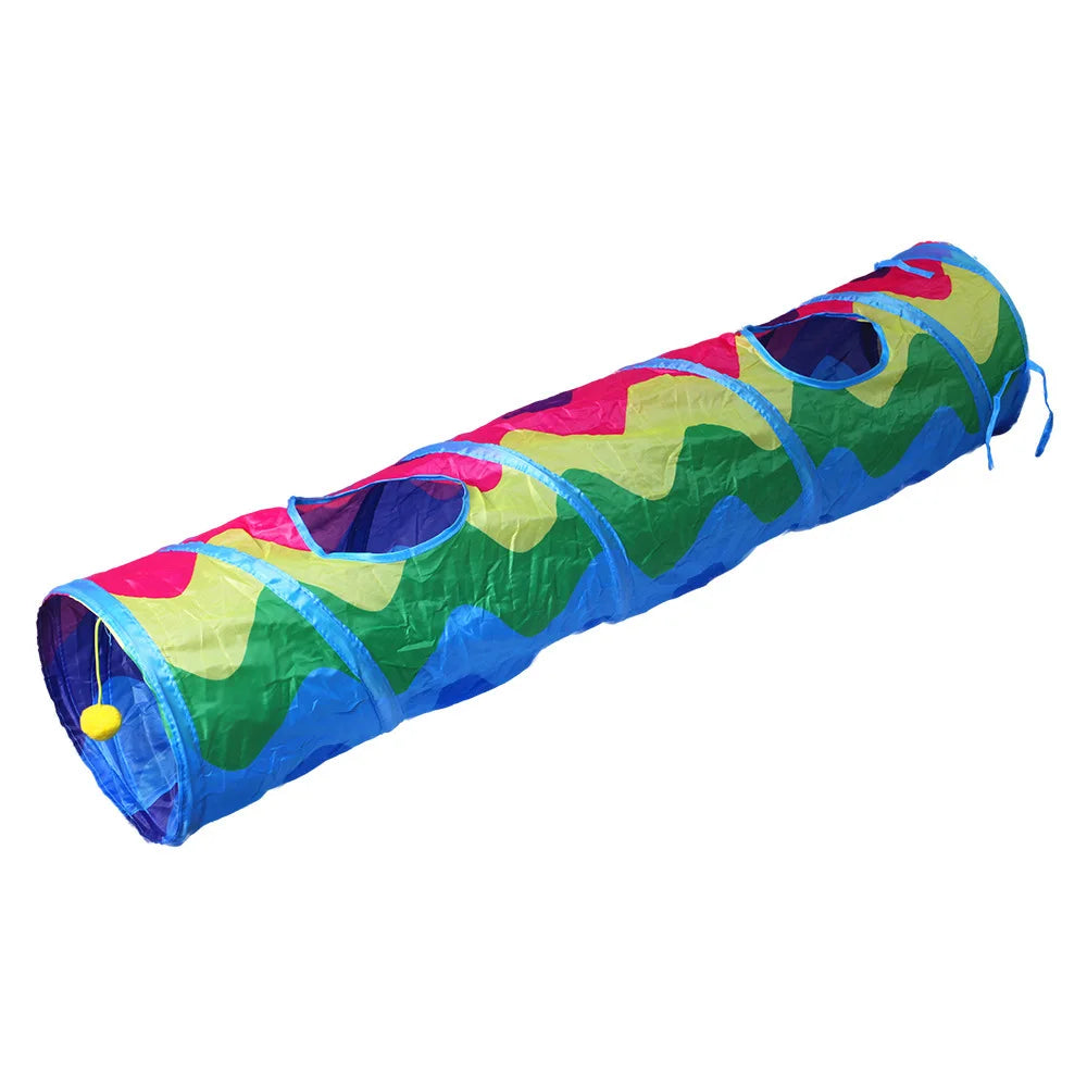Kitty Tunnel Tube Pet Toy with Peek Hole