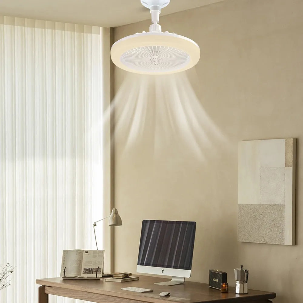 Remote-Controlled LED Ceiling Fan with Light