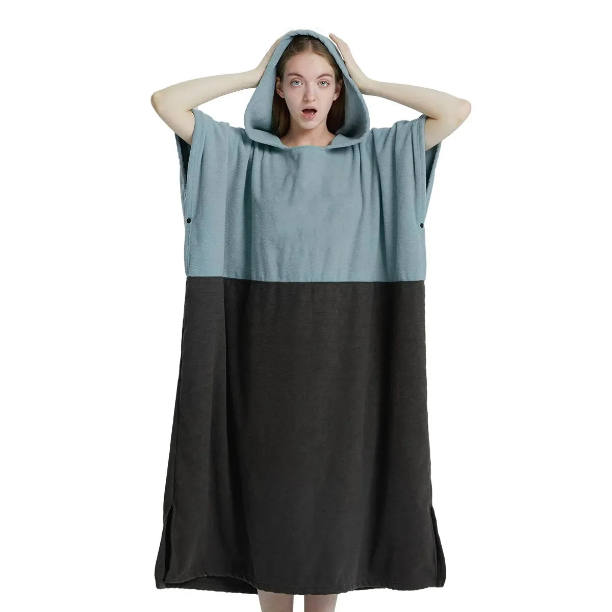 Quick-Dry Microfiber Surf Poncho Towel for Adults