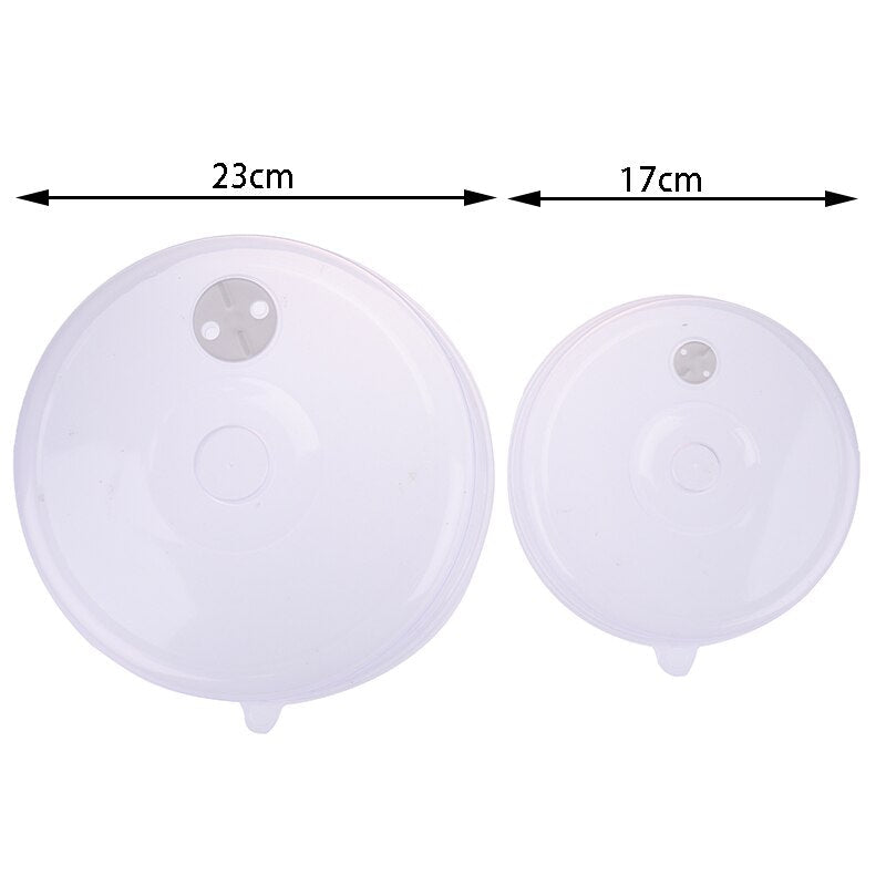 Plastic Microwave Food Cover - Clear Lid with Vent for Kitchen