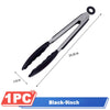 Silicone BBQ Grilling Tongs - Non-Stick Kitchen Cooking Utensils