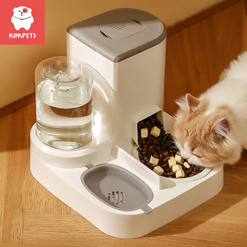 Kimpets Large Capacity Automatic Pet Feeder & Water Dispenser - Basic Grey