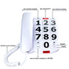 Corded Big Button Telephone for Seniors - Visually Impaired Landline Phone