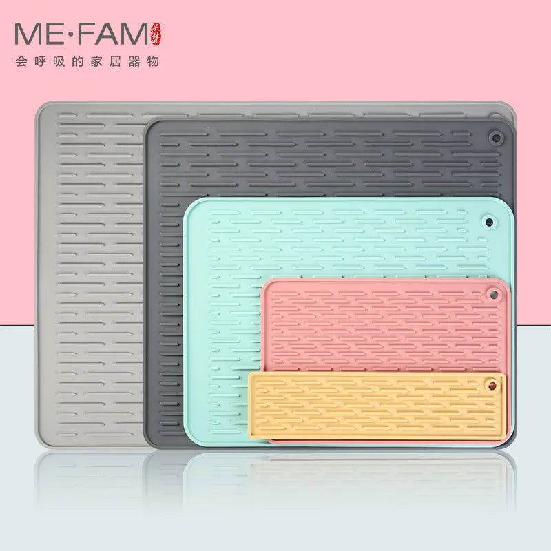 Silicone Non-Slip Dish Drying Mat and Kitchen Pad