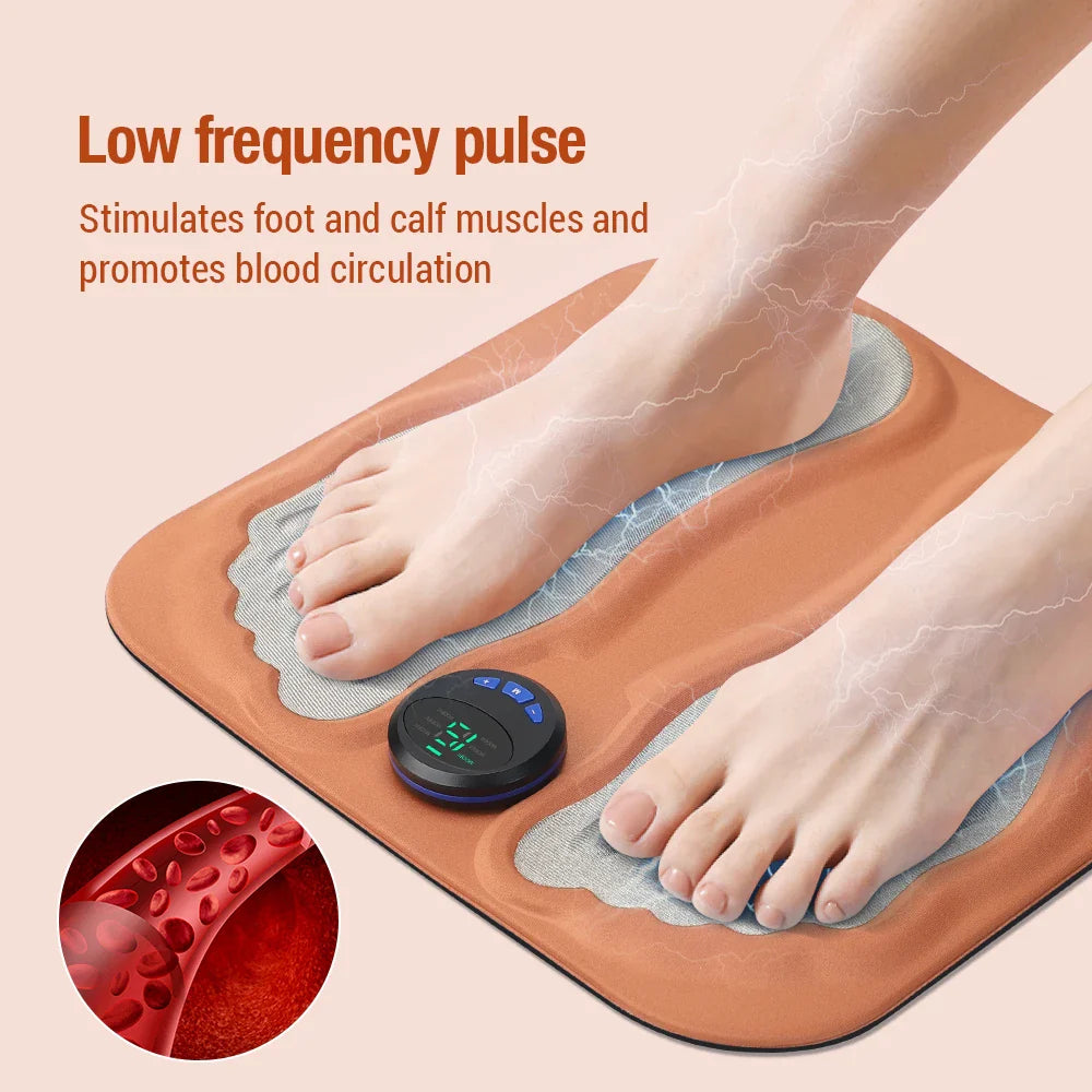 Electric Foot Massager Pad with EMS Relief - As Show
