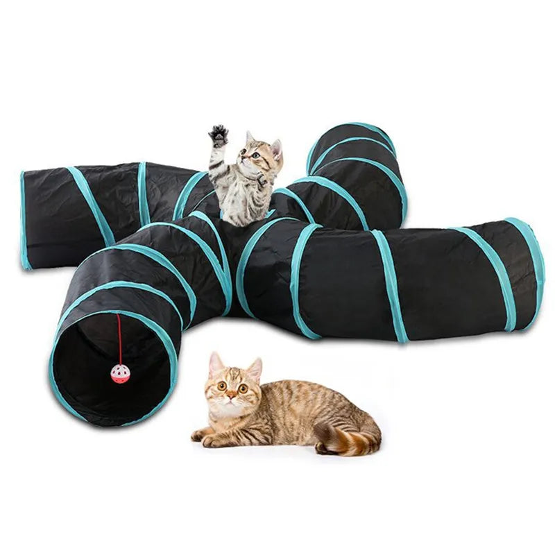 Kitty Tunnel Tube Pet Toy with Peek Hole