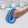 Bathroom and Kitchen Cleaning Brush with Handle and Sponge