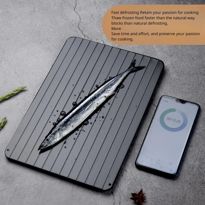 Aluminum Fast Defrost Tray - Quick Thawing Kitchen Board