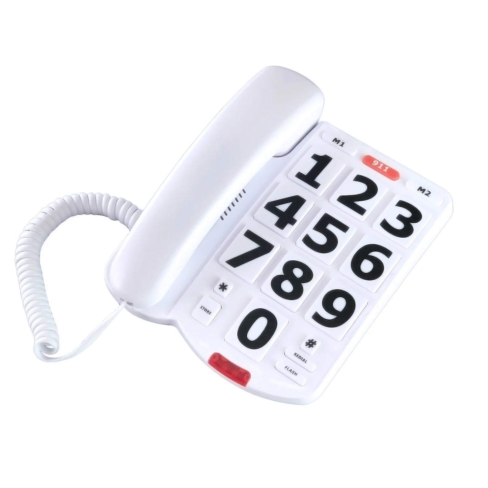 Corded Big Button Telephone for Seniors - Visually Impaired Landline Phone