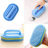 Bathroom and Kitchen Cleaning Brush with Handle and Sponge