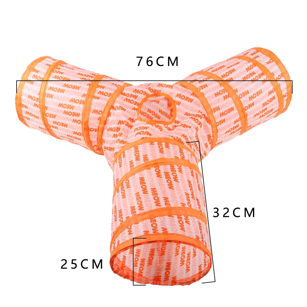 Kitty Tunnel Tube Pet Toy with Peek Hole