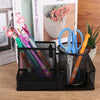 Creative Metal Desk Stationery Organizer - Pen Holder, Pencil Storage, and More