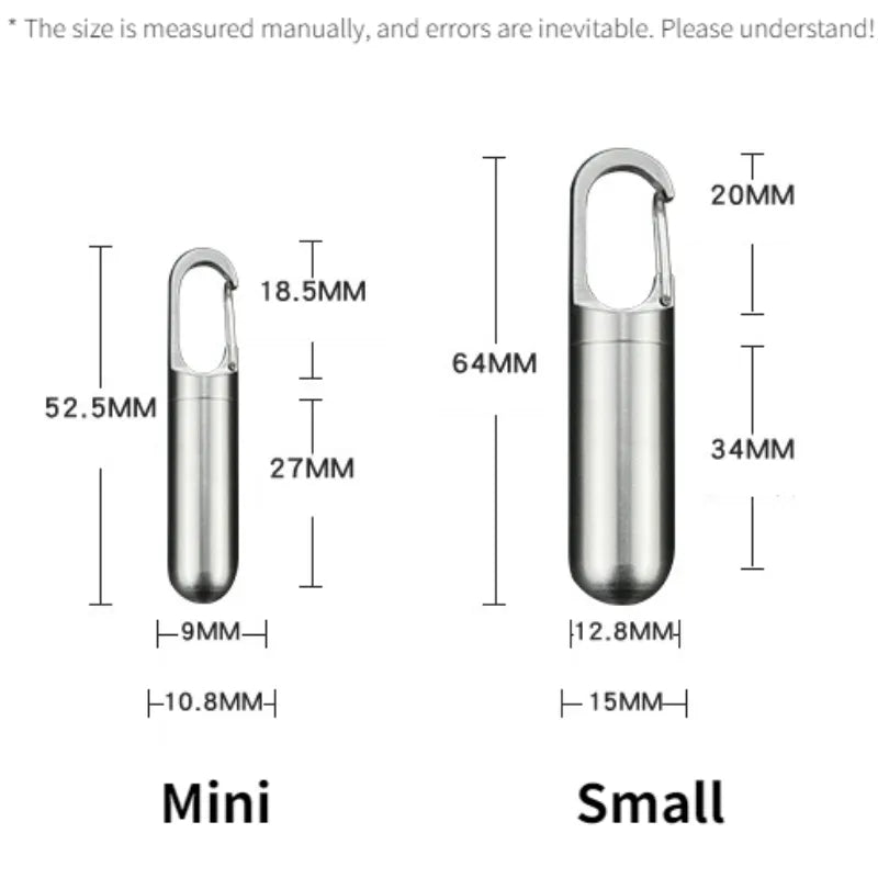 Portable Stainless Steel Waterproof Pill Box for Travel