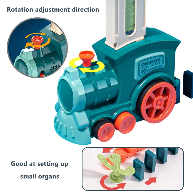 Automatic Domino Train Set - Educational Toy for Kids