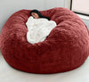 Soft and Warm 180x90cm Fur Bean Bag Bed Cover for Comfortable Living Room Furniture