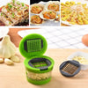 Multi-Functional Plastic Garlic Mud Press for Slicing, Dicing, and Storage