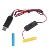 4 AAA Dummy Battery Adapter with USB Power Supply Cable