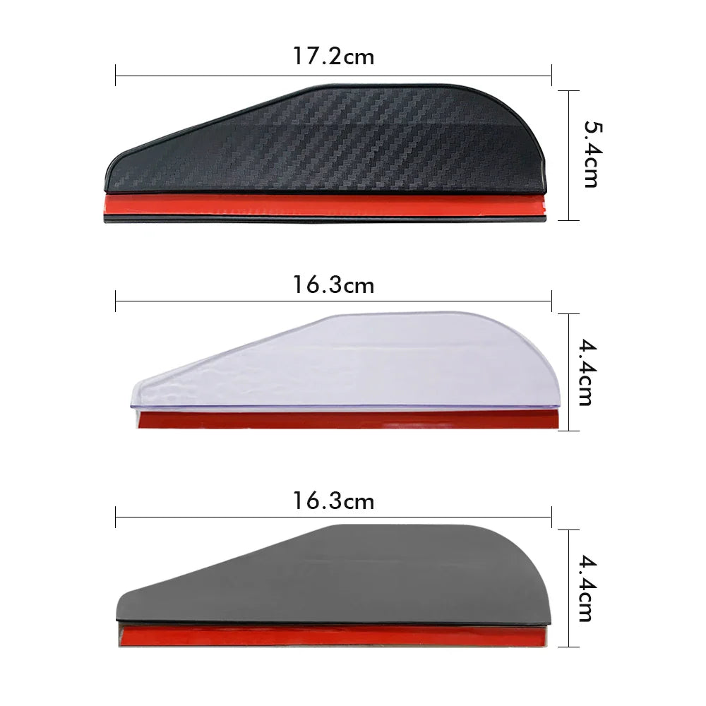2PCS Carbon Fiber Car Rearview Mirror Rain Eyebrow Protectors for Clear Vision