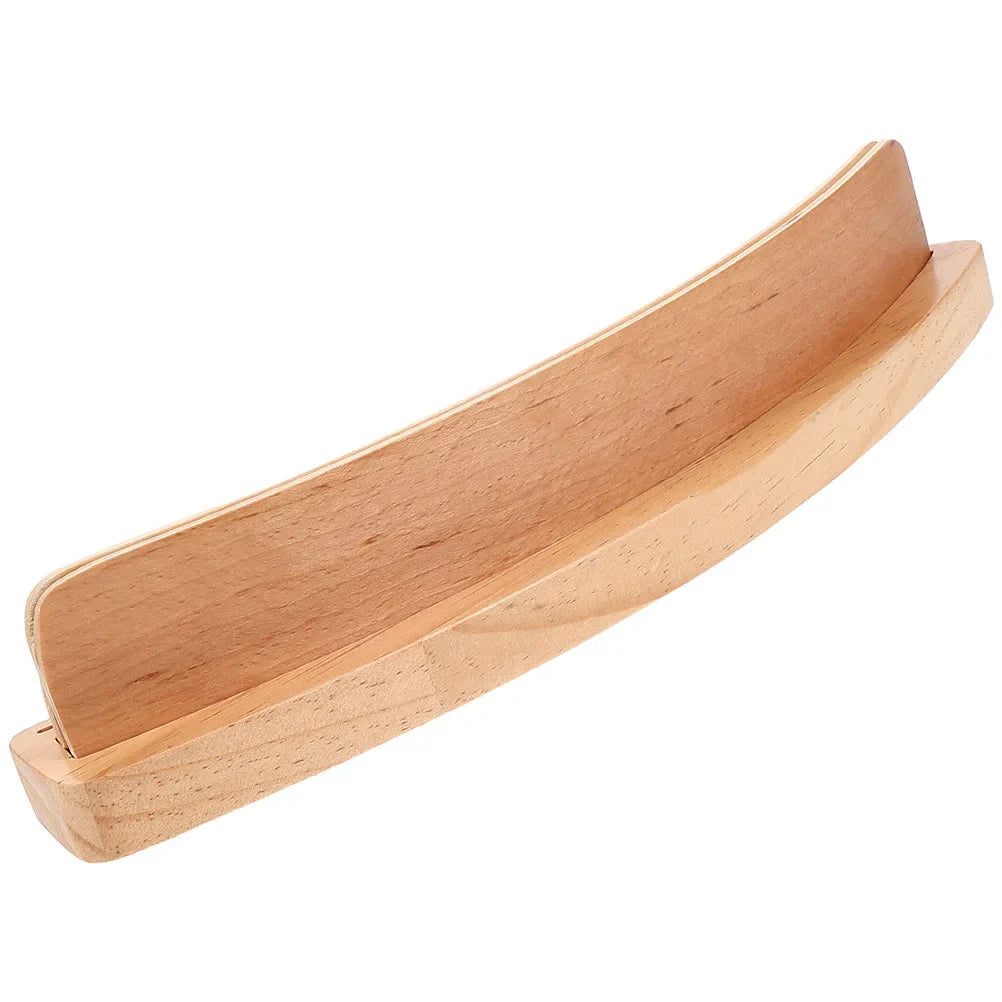 Wooden Board Game Card Holder - Non-Slip Display Shelf with Mat