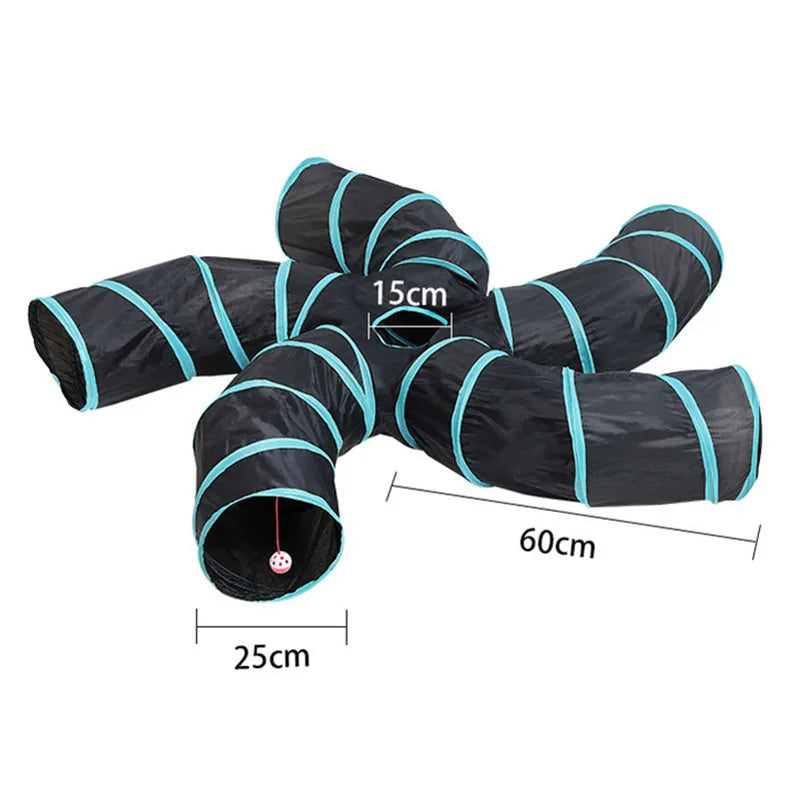 Kitty Tunnel Tube Pet Toy with Peek Hole