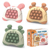 Fast Push Game: 2nd Gen Cute Animal Anti-Stress Sensory Toy for Kids - Xmas Gift - Rabbit