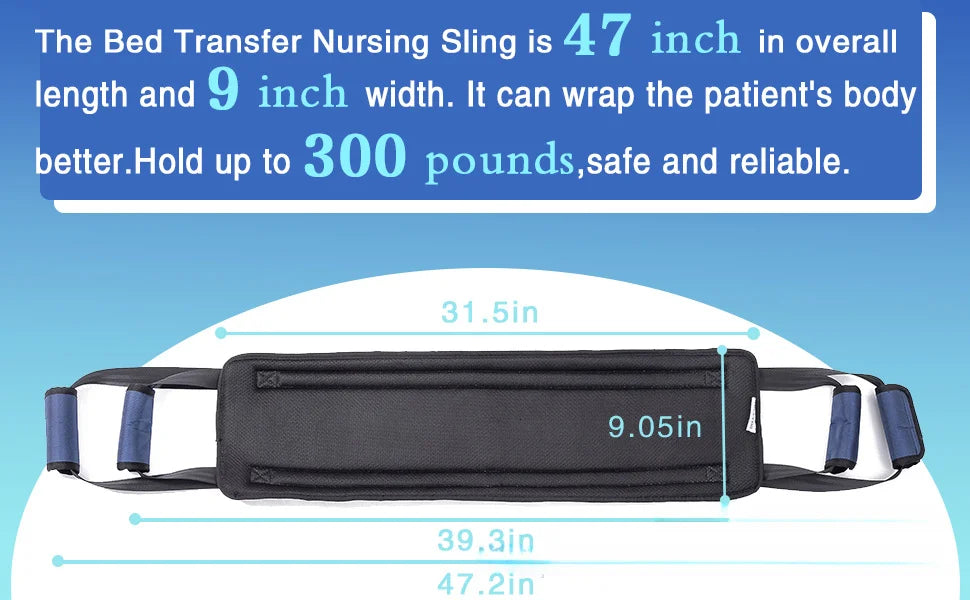 Non-Slip Patient Transfer Lift Sling for Elderly and Bedridden