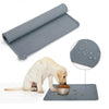 High-Lip Silicone Pet Food Mat for Cat and Dog Bowls - Black