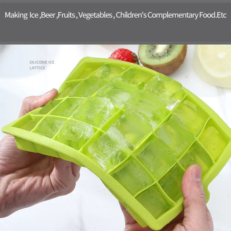 Large Silicone Ice Cube Tray with Multiple Grids