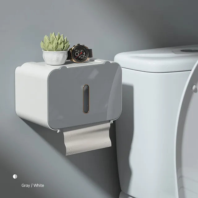 Automatic Wall-Mounted Toilet Paper Holder Shelf