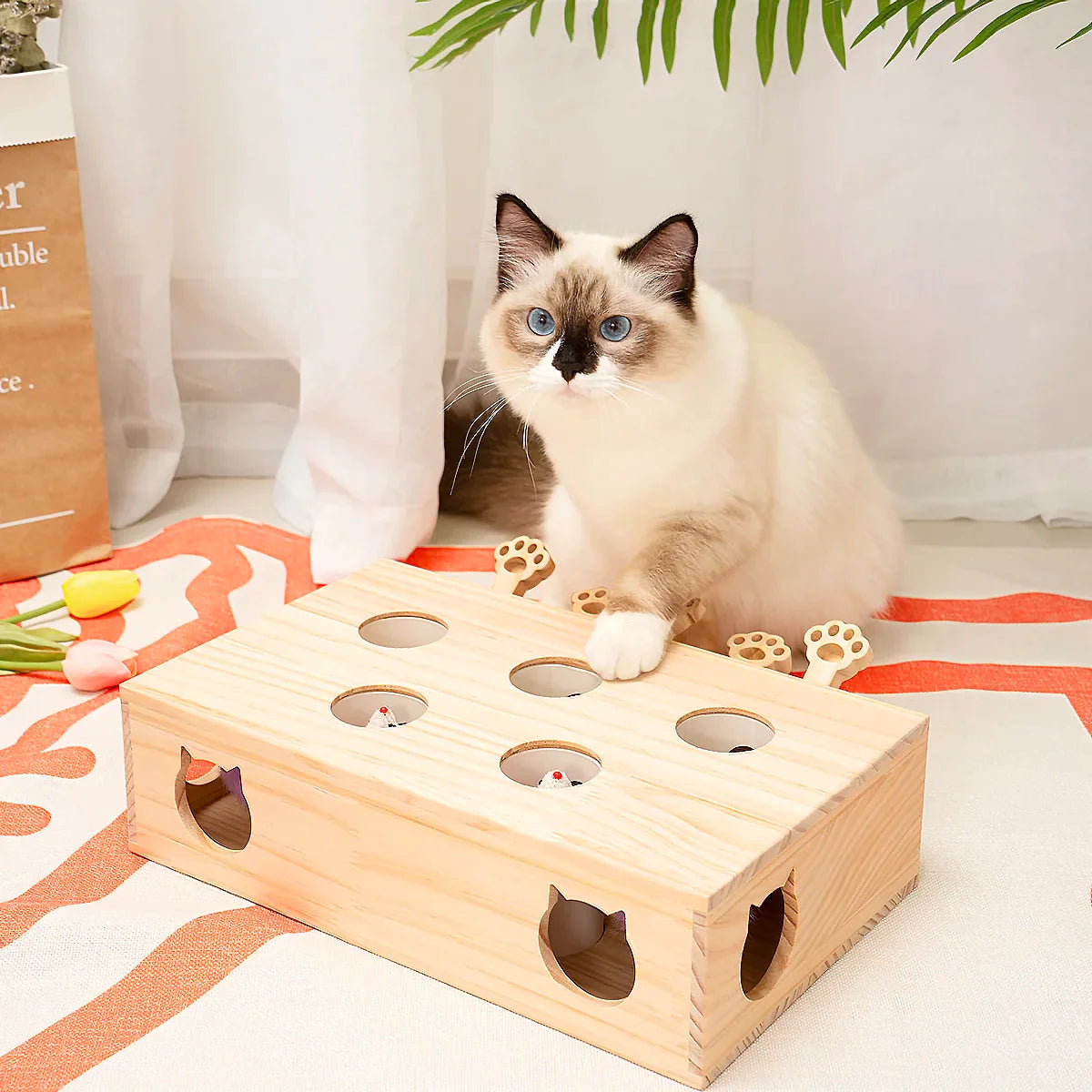Interactive Whack-a-Mole Cat Toy: MewooFun WG320