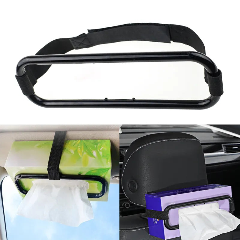 Car Sun Visor Tissue Box Holder and Chair Back Paper Towel Holder