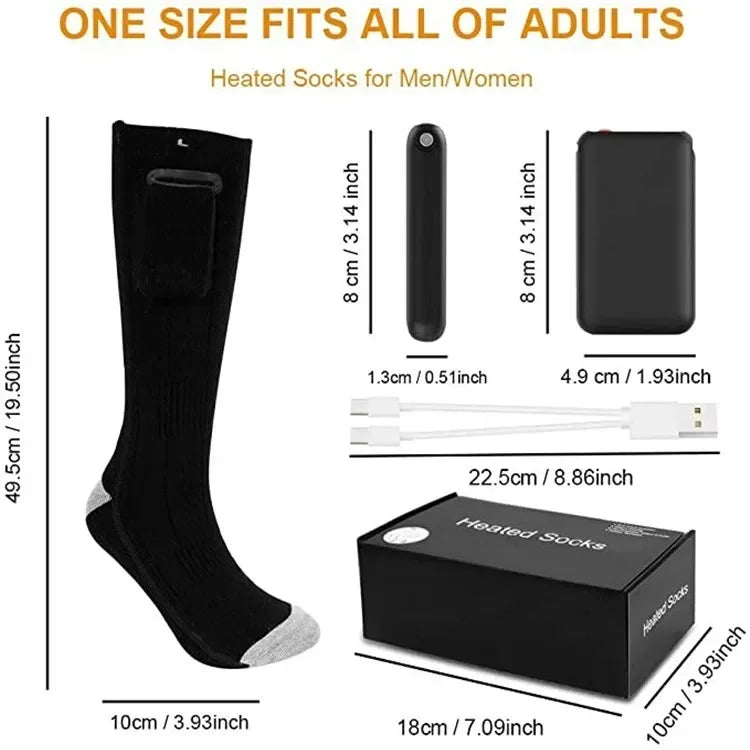 Rechargeable Heated Socks for Winter Sports