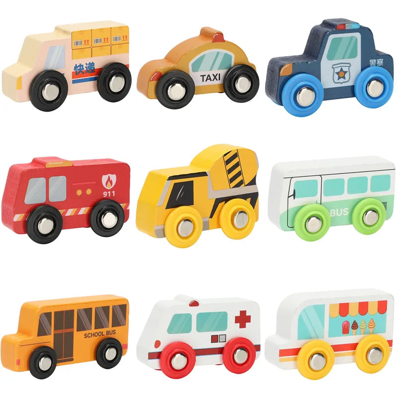 DIY Wooden Train Track & Building Blocks Expansion Set - Educational Toy for Kids