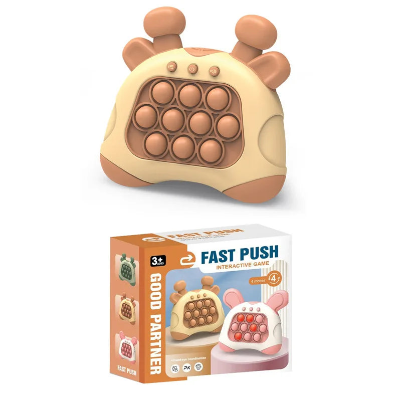 Fast Push Game: 2nd Gen Cute Animal Anti-Stress Sensory Toy for Kids - Xmas Gift