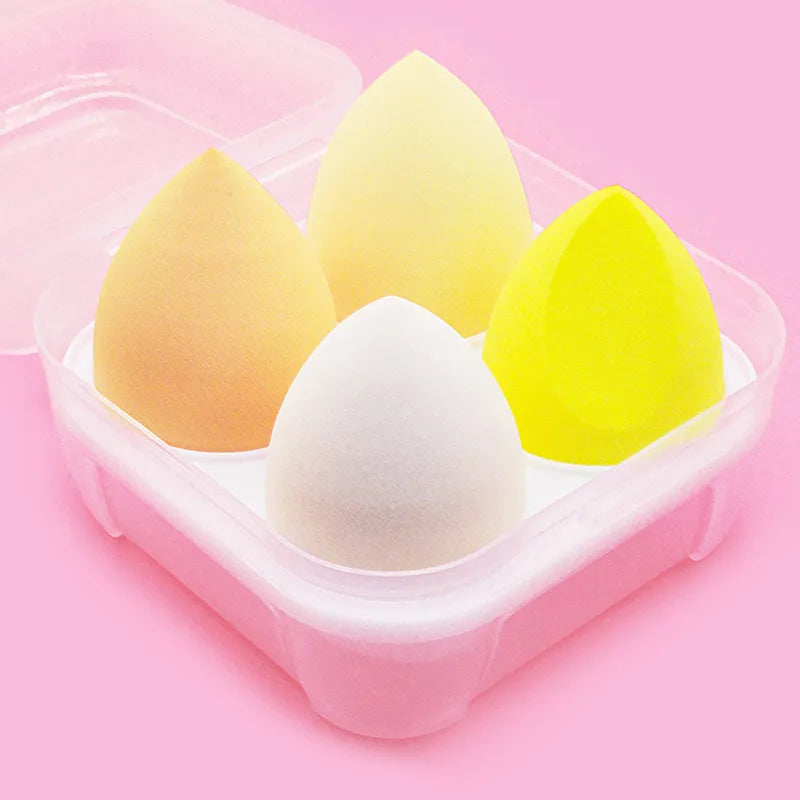4pcs Versatile Makeup Sponge Powder Puffs: Beauty Essentials