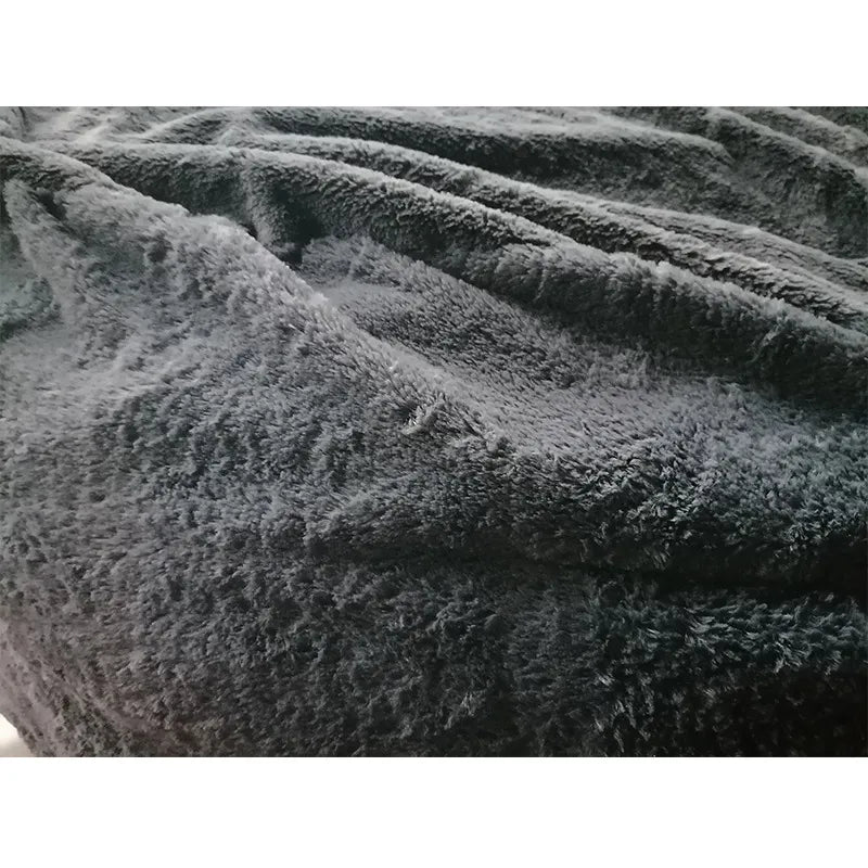 Soft and Warm 180x90cm Fur Bean Bag Bed Cover for Comfortable Living Room Furniture