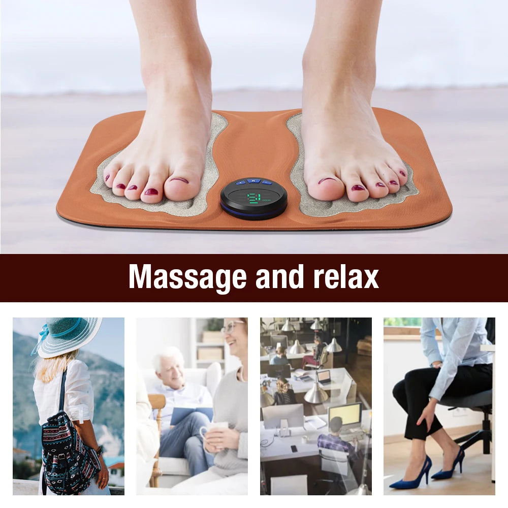 Electric Foot Massager Pad with EMS Relief