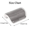 Pet Grooming Combo: Cat Scratcher Massager and Hair Removal Brush