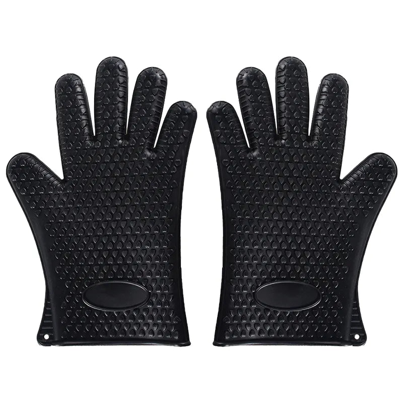 HeatShield Pro: 230°C Heat Resistant Silicone Oven and BBQ Gloves