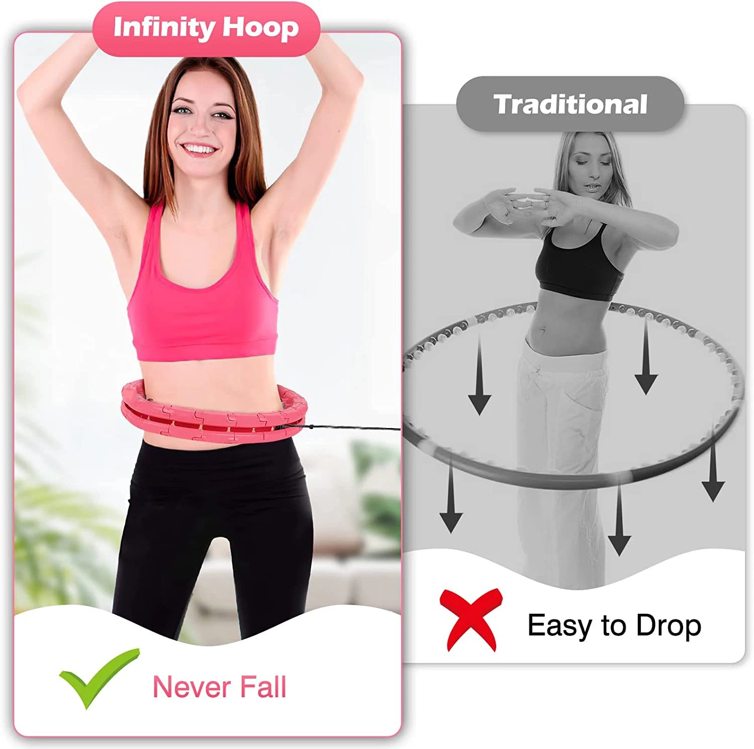 Adjustable Weighted Slimming Hoop for Abdominal Exercise at Home