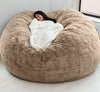 Soft and Warm 180x90cm Fur Bean Bag Bed Cover for Comfortable Living Room Furniture