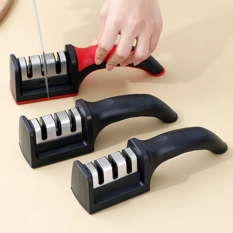 3-Stage Handheld Knife Sharpener - Tungsten / Ceramic Course / Ceramic Fine